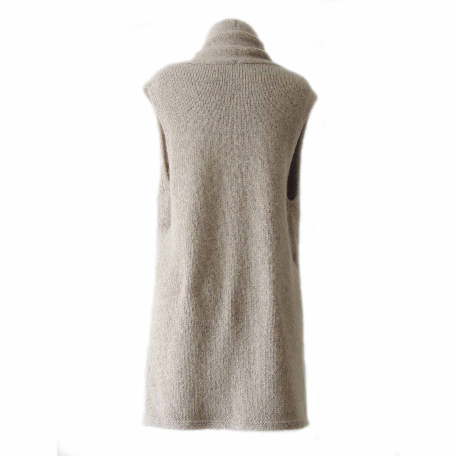PFL knitwear waistcoat felted alpaca blend
