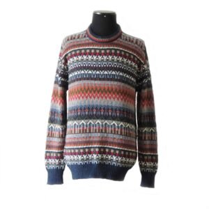 PFL knitwear producer wholesale sweater 100% alpaca, stripe pattern