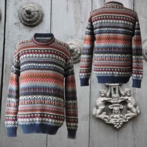 PFL knitwear producer wholesale sweater 100% alpaca, stripe pattern