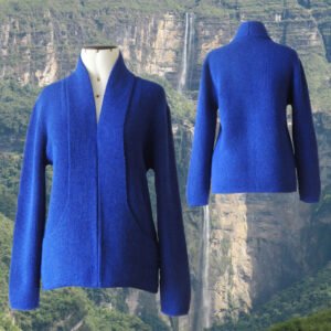 01-2061-NN pfl knitwear wholesale Women's shawl cardigan with large pockets.