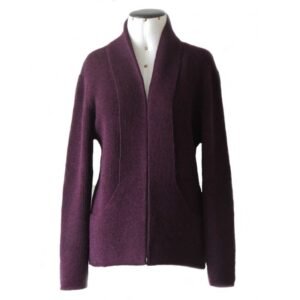 01-2061-NN pfl knitwear wholesale Women's shawl cardigan with large pockets.