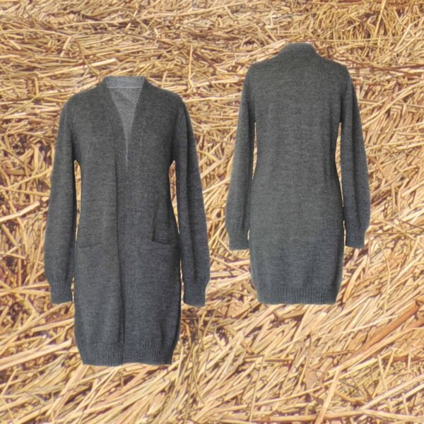 01-2101-NN PFL knitwear wholesaleWomen's cardigan 100% baby alpaca open front model.