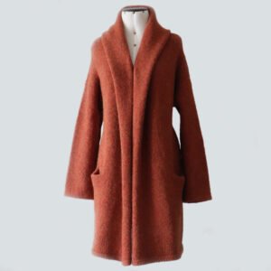 22-2108 pfl knitwear manufacturer wholesale Capote coat, cardigan 93% alpaca, felted version.