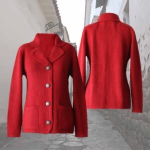 22-1007 Women's cardigan model blazer, alpaca blend