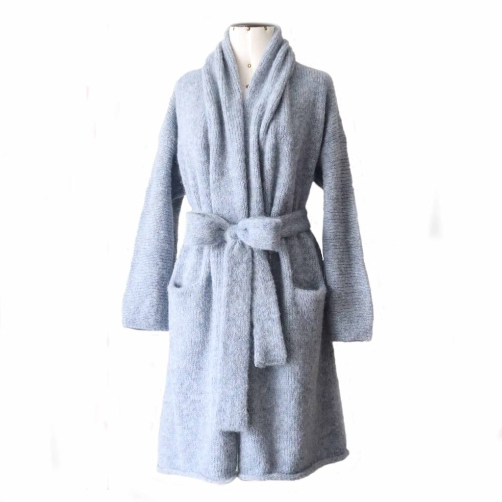 22-1009 pfl knitwear Cardicoat / capote coat 89% brushed alpaca blend, hooded, non hooded