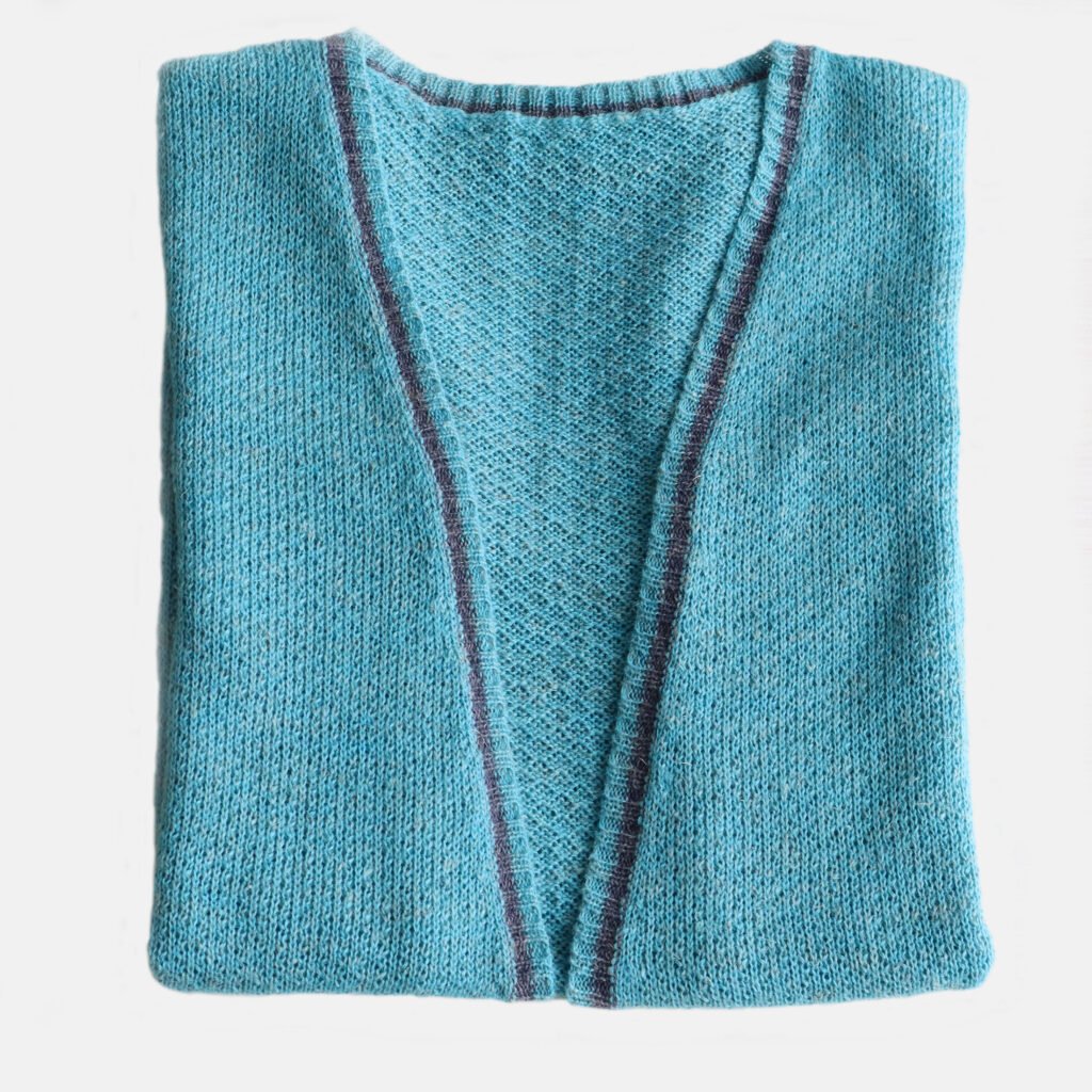 22-1018-NN PFL knitwear women's waist coat baby alpaca - linen blend.