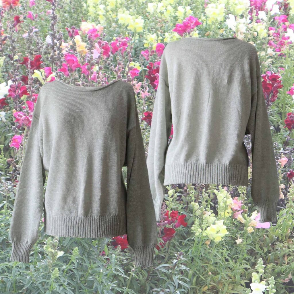 22-2006-NN PFL knitwear sweater baby alpaca - linen blend bat sleeves.