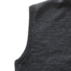 19-9032-NN pfl knitwear wholesale manufacturer Men's waist coat, baby alpaca with zip neck collar.