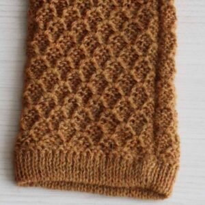 22-4008-NN PFL-Knitwear wholesale manufacturer Fingerless gloves / wrist warmers with honeycomb pattern.