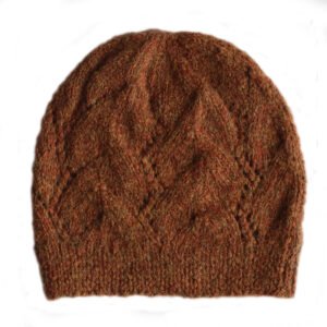 22-4201-NN pfl knitwear wholesale manufacturer Hat-beanie with cable pattern, hand knitted.