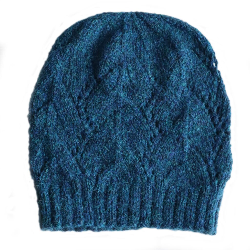 22-4201-NN pfl knitwear wholesale manufacturer  Hat-beanie with cable pattern, hand knitted.
